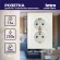 Б0053920 Розетка Intro Plano 1-205-06 с заземлением двойная 2X2P+E Schuko, 16А-250В, IP20, СУ, перламутр