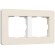 W0023066 Рамка на 2 поста Split (айвори/белый, soft-touch) W0023066