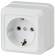 Б0027649 2-202-01 Intro Розетка 2P+E Schuko, 16А-250В, IP20, ОУ, Quadro, белый (10/200/3000)