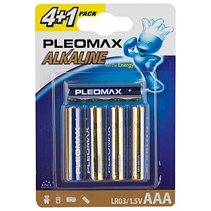 C0021218 Батарейки Pleomax LR03-4+1BL Alkaline (50/500/26000)