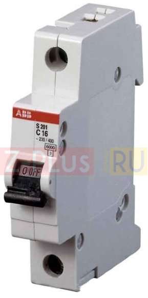 ABB S201 C6 Автоматический выключатель 1-полюсной 2cds251001r0064