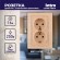 Б0053922 Розетка Intro Plano 1-205-11 с заземлением двойная 2X2P+E Schuko, 16А-250В, IP20, СУ, сосна