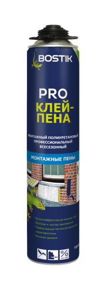50009020 Пена монтажная Bostik 50009020 PRO Клей-пена полиуретановый профессиональный всесезонный 700 мл.