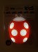 Ночник - светильник светодиодный ЭРА NN-601-LS-R в розетку с датчиком освещенности красный
