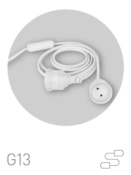 FITO-Holder G13 IP65 mini Патрон ЭРА FITO-Holder G13 IP65 mini для ламп FITO до 600 мм 2хG13 с выключателем, вилкой 1.5 м
