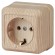 Б0027651 2-202-11 Intro Розетка 2P+E Schuko, 16А-250В, IP20, ОУ, Quadro, сосна (10/200/3600)