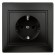Б0053928 Розетка Intro Plano 1-206-05 с заземлением 2P+E Schuko со шторками, 16А-250В, IP20, СУ, антрацит