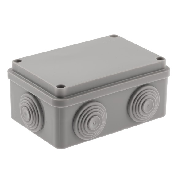 Б0052730 Распаячная коробка ЭРА KORv-120-80-50-6g открытой установки серая 120х80х50мм на винтах 6 гермовводов IP55