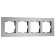 W0043506 Рамка на 4 поста  AluMax (алюминий) W0043506