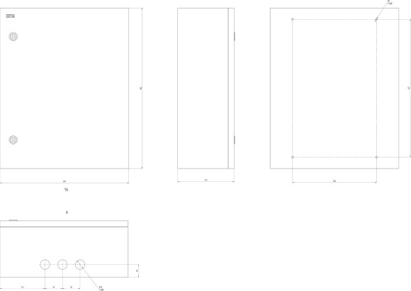 Б0041657 Корпус металлический ЭРА SIMPLE ЩМП-06 (500х400х175) IP31 УХЛ3 серый