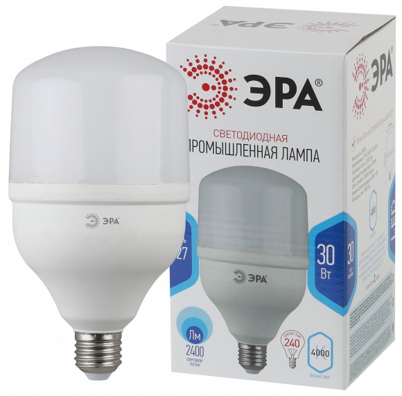 Лампочка светодиодная ЭРА STD LED POWER T100-30W-4000-E27 E27 / Е27 30Вт колокол нейтральный белый свет