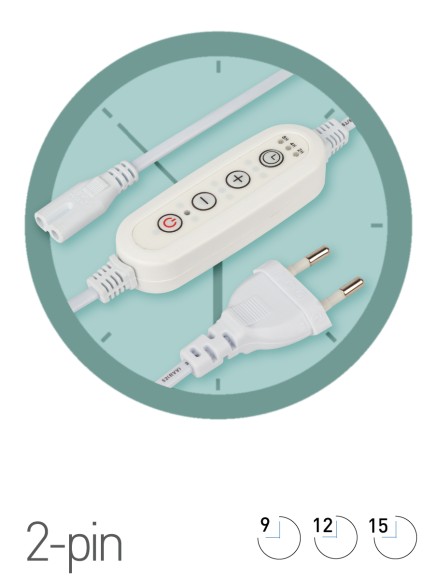 FITO-LINETIME-2 pin Таймер для фитосветильника ЭРА FITO-LINETIME (2-pin) с проводом 1,5 м