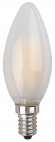 Лампочка светодиодная ЭРА F-LED B35-5W-827-E14 frost E14 / Е14 5Вт филамент свеча матовая теплый белый свет