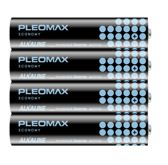 Б0020515 Батарейки Pleomax LR03-4S Economy Alkaline (48/960/46080)