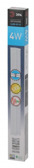 Линейный светодиодный светильник ЭРА LLED-01-04W-4000-E 4Вт 4000К 380Лм L314мм