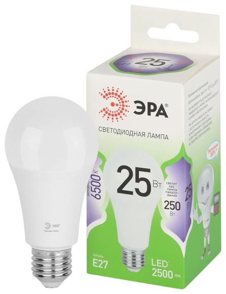 LED A60-25W-865-E27 GL Лампочка светодиодная ЭРА GREEN LINE LED A60-25W-865-E27 GL E27 25 Вт груша холодный свет