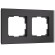 W0023108 Рамка на 2 поста Senso (черный, стекло soft-touch) W0023108
