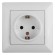 Б0043312 4-202-01 Intro Розетка 2P+E Schuko, 16А-250В, СУ, Solo, белый (10/200/2400)