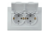 Б0053934 Розетка Intro Plano 1-210-01 с заземлением двойная 2х2P+E Schuko с крышкой шторками, 16А-250В, СУ, IP44, белый