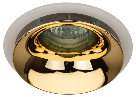 Б0056351 Встраиваемый светильник декоративный ЭРА KL103 WH/GD MR16 GU5.3 белый золото