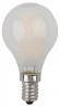 Лампочка светодиодная ЭРА F-LED P45-5W-827-E14 frost Е14 / Е14 5Вт филамент шар матовый теплый белый свет