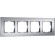 W0043106 Рамка на 4 поста Senso (серебряный, стекло soft-touch) W0043106