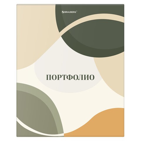Папка-портфолио универсальная, 4 кольца, 20 файлов 10 вкладышей, 7БЦ матовая, BRAUBERG, 117555