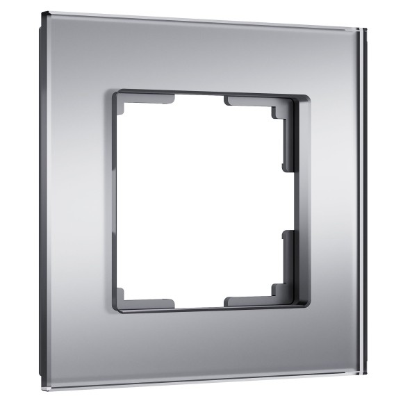 W0013106 Рамка на 1 пост Senso (серебряный, стекло soft-touch) W0013106