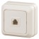 Б0027662 2-302-02 Intro Розетка телефонная RJ11, IP20, ОУ, Quadro, сл.кость (10/200/1600)