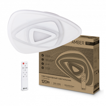 Светильник сд GEO AMBER 120Вт 230В 3000-6500К 8400Лм 500x50мм с пультом ДУ IN HOME