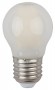 Лампочка светодиодная ЭРА F-LED P45-5W-827-E27 frost Е27 / Е27 5Вт филамент шар матовый теплый белый свет