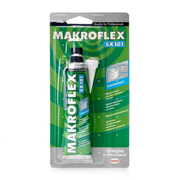 Герметик MAKROFLEX  2670752 SX101 санитарный силиконовый белый 85 мл (24/960)
