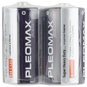 C0010624 Батарейки Pleomax R14-2S SUPER HEAVY DUTY Zinc (24/480/9600)