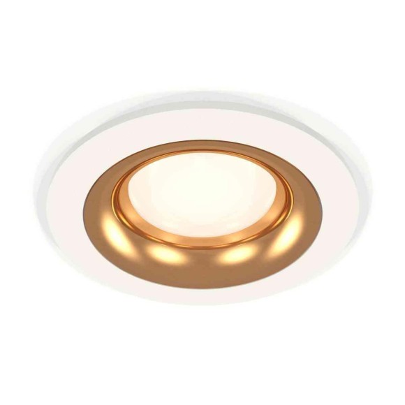 Комплект встраиваемого светильника Ambrella light Techno Spot XC7621005 SWH/PYG белый песок/золото желтое полированное (C7621, N7014)