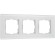 W0033101 Рамка на 3 поста Senso (белый, стекло soft-touch) W0033101