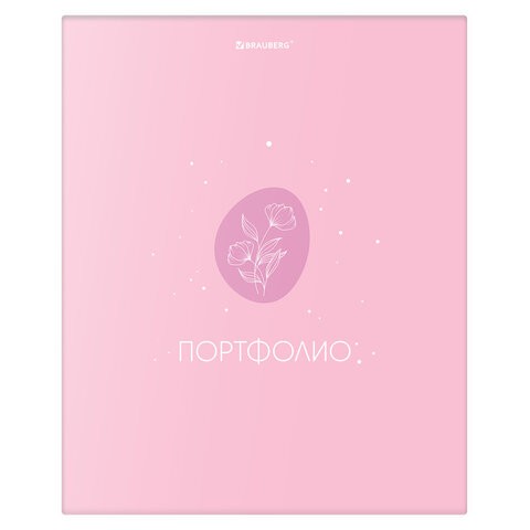Папка-портфолио универсальная, 4 кольца, 20 файлов 10 вкладышей, 7БЦ матовая, BRAUBERG, Дизайн2, 117558