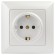 Б0053654 Розетка Intro Solo 4-202-06 с заземлением 2P+E Schuko, 16А-250В, IP20, СУ, перламутр