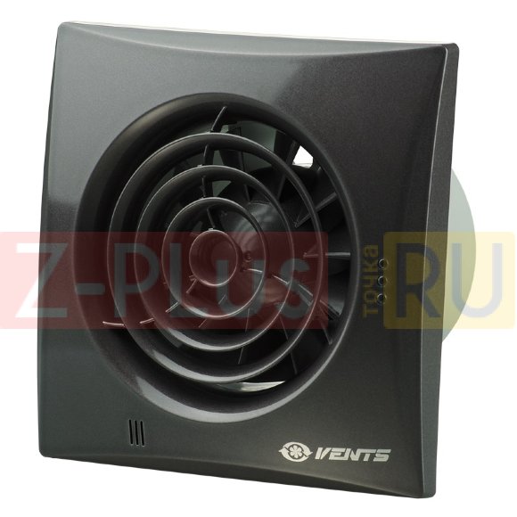 Вентилятор VENTS 100 Квайт (QUIET) черный сапфир бесшумный с обратным клапаном