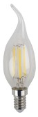 Лампочка светодиодная ЭРА F-LED BXS-5W-827-E14 Е14 / Е14 5Вт филамент свеча на ветру теплый белый свет