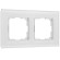W0023101 Рамка на 2 поста Senso (белый, стекло soft-touch) W0023101