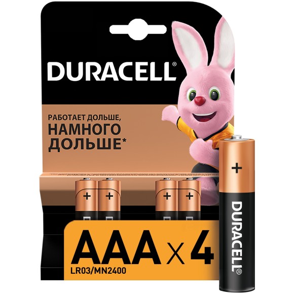 Б0026813 Duracell LR03-4BL BASIC CN (48/192/29184)