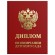 Диплом об окончании детского сада, бумвинил красный, А5 115х150 мм, BRAUBERG, 117577