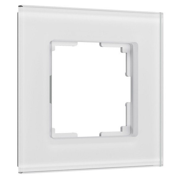 W0013101 Рамка на 1 пост Senso (белый, стекло soft-touch) W0013101