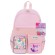 Рюкзак BRAUBERG PASTEL с термонашивками в комплекте, "Anime kitten", персиковый, 40х29х14 см, 272065