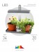 Настольный светильник для растений ЭРА FITO-20W-QLED-G полного спектра 20 Вт серый