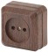 Б0030123 2-201-10 Intro Розетка 2P, 16А-250В, IP20, ОУ, Quadro, венге (10/200/3600)