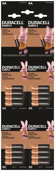 Б0046868 5009139/5008091 Duracell LR6-4BL BASIC 4*4 (16/208/18304)