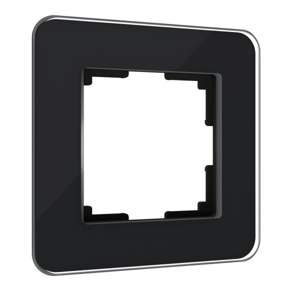 W0012448 Рамка на 1 пост Elite (черный, стекло) W0012448