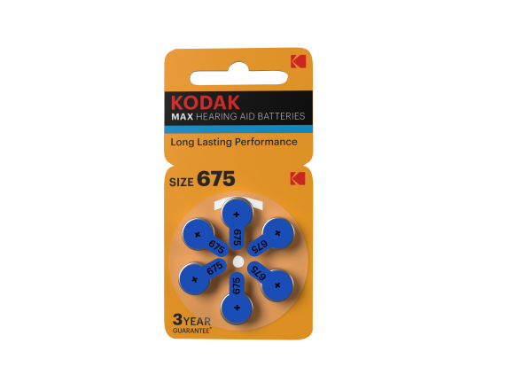 Батарейки Kodak ZA675-6BL [KZA675-6] MAX Hearing Aid (360/1800/45000)