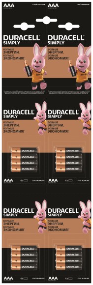 Б0046869 5009140/5008102 Duracell LR03-4BL BASIC 4*4 (16/240/31680)